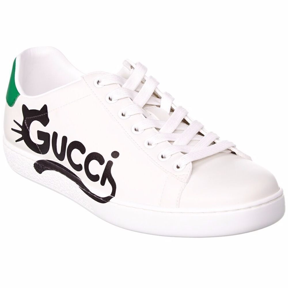 NEW Gucci Womens Ace Kitten Logo Sneakers